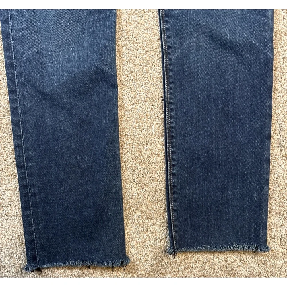 Hudson Jeans‎ Women 25 Dark Wash Collin Skinny Stretch Denim Low Rise Raw Hem - Picture 12 of 14